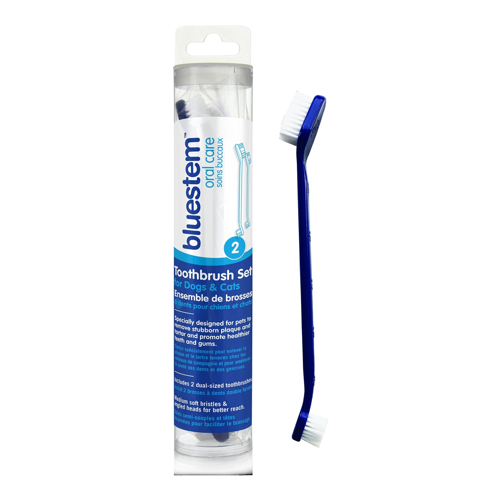 Royal Smile Dual-Ended Dog Toothbrush | Soft Bristle Dental Care for Senior Dogs 2-Pack