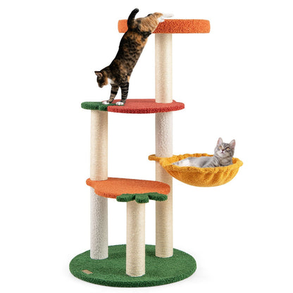 Multi - level Cat Tree Pet Activity Center with Fruit - shaped Platforms - Osher Pets